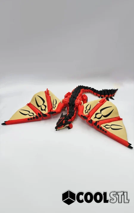 Flexi Articulated Monster Hunter Dragon STL – 3D Printable Figure