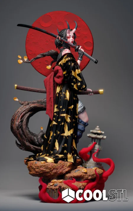 Oni STL – 3D Printable Japanese Demon Figure