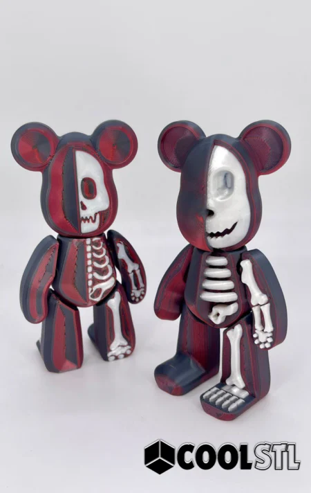 Skeleton Bear Dissected STL – 3D Printable Anatomical Figure