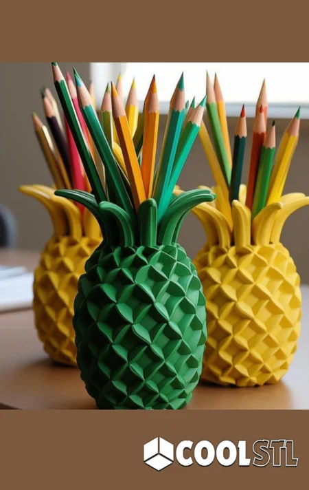 Pineapple Multi-Purpose Holder STL – 3D Printable Organizer
