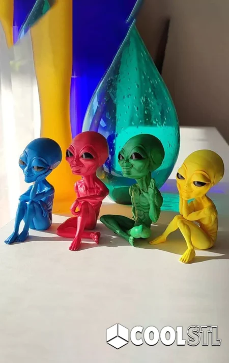 The Four Aliens STL – 3D Printable Sci-Fi Figure Set