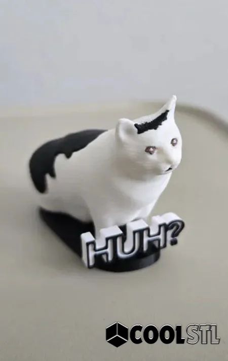 Chat Huh STL – 3D Printable Meme Cat Figure