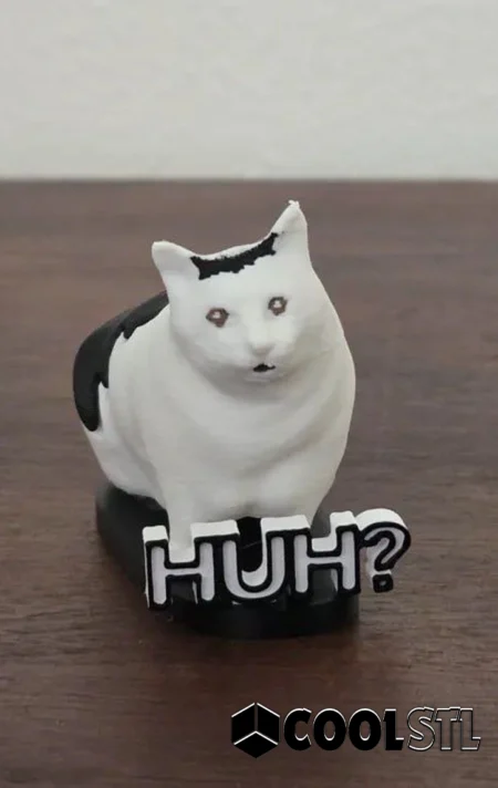 Chat Huh STL – 3D Printable Meme Cat Figure