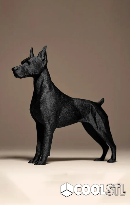 Doberman STL – 3D Printable Dog Sculpture for Pet Lovers