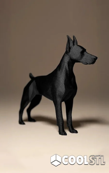 Doberman STL – 3D Printable Dog Sculpture for Pet Lovers