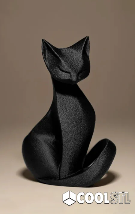 Cat STL – 3D Printable Cat Sculpture for Feline Fans