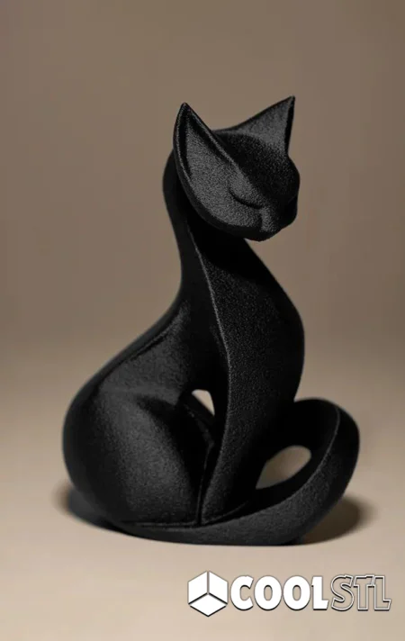 Cat STL – 3D Printable Cat Sculpture for Feline Fans