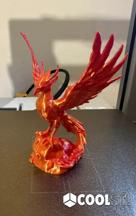 Phoenix STL – 3D Printable Mythical Firebird Sculpture