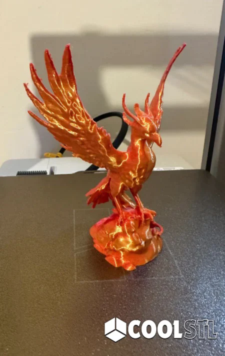 Phoenix STL – 3D Printable Mythical Firebird Sculpture