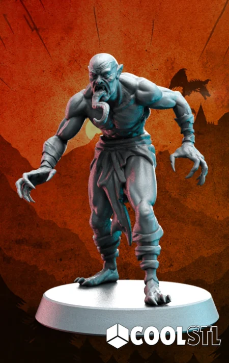 Ghoul STL – 3D Printable Undead Monster Miniature