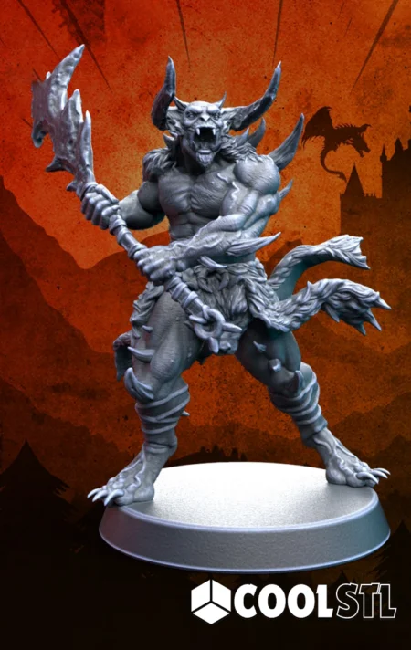 Tanarukk STL – 3D Printable Demon-Orc Miniature