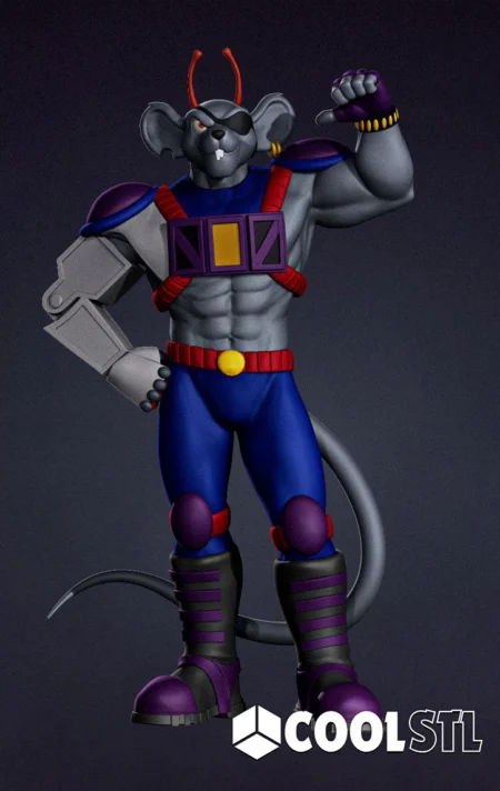 Modo Motor Mice from Mars STL Files Standing Pose