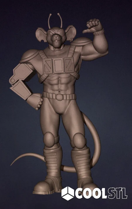Modo Motor Mice from Mars STL Files Standing Pose
