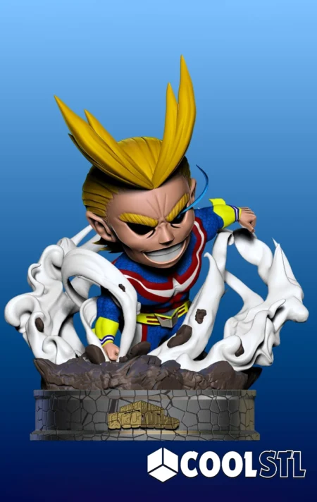 All Might Chibi STL – 3D Printable My Hero Academia Figure