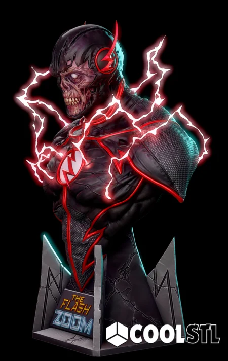 Zoom the Villain Bust from Flash STL – 3D Printable