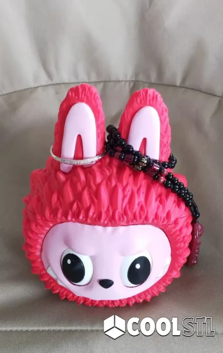 Labubu Storage Box with Rotating Eyes STL – 3D Printable