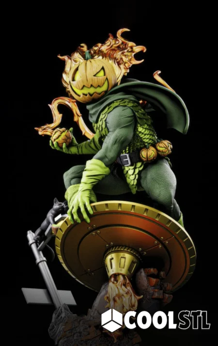 Jack O Lantern Flaming Pumpkin Head STL File- 3D Printable