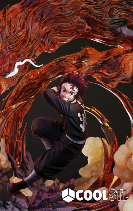 Tanjiro Kamado Season 3 Diorama STL File- 3D Printable (Digital Download)