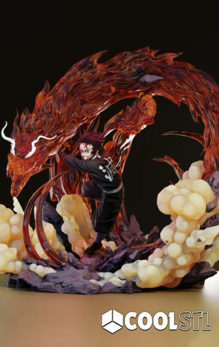 Tanjiro Kamado Season 3 Diorama STL File- 3D Printable (Digital Download)