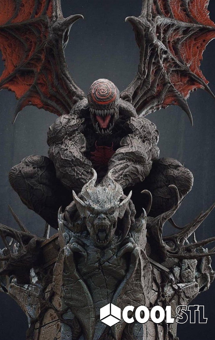 Winged Venom vs Miles Morales STL File- 3D Printable