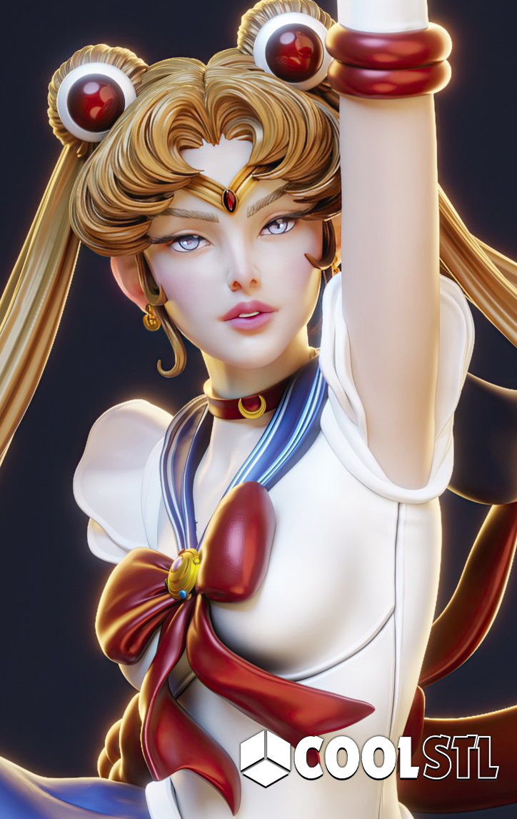 Tsukino Usagi Sailor Moon STL File- 3D Printable (Digital Download)