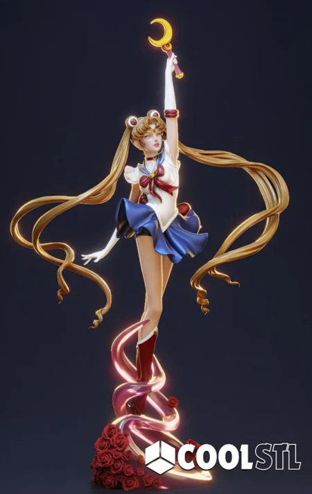 Tsukino Usagi Sailor Moon STL File- 3D Printable (Digital Download)
