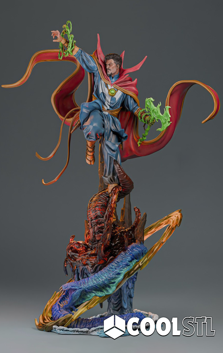 Doctor Strange in Action STL File- 3D Printable