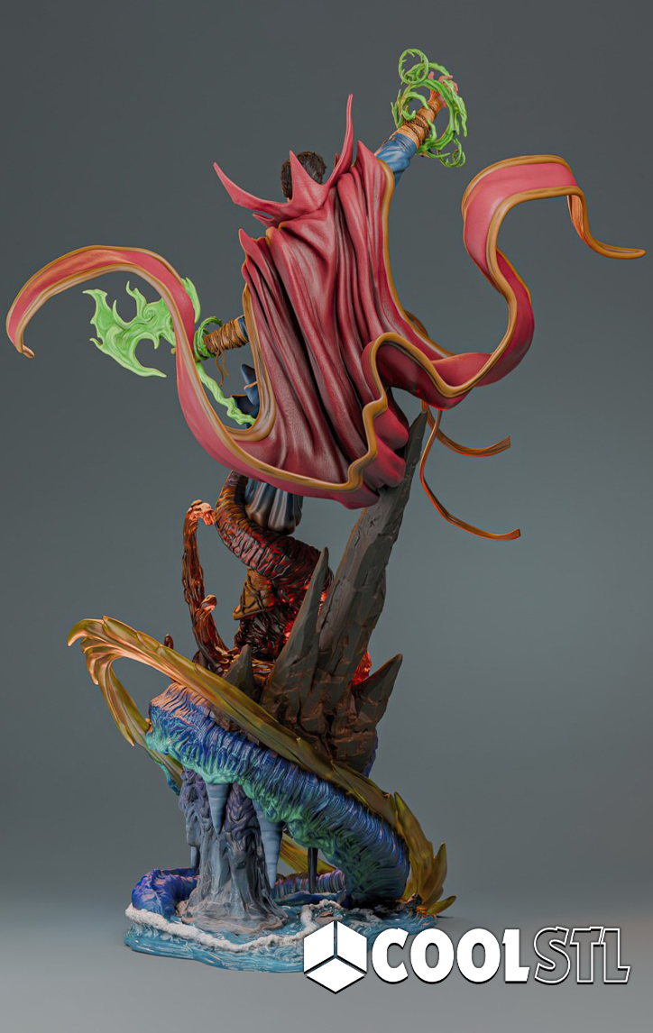 Doctor Strange in Action STL File- 3D Printable