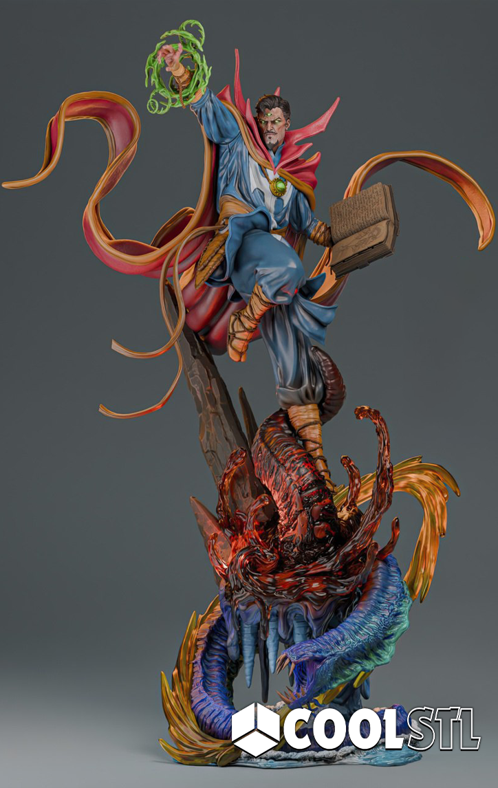 Doctor Strange in Action STL File- 3D Printable