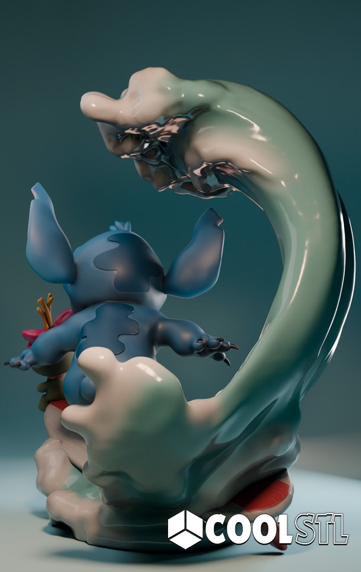 Stitch and Scrump Sufring STL File- 3D Printable (Digital Download)