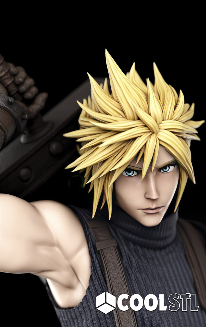 Cloud Strife STL File- 3D Printable (Digital Download)