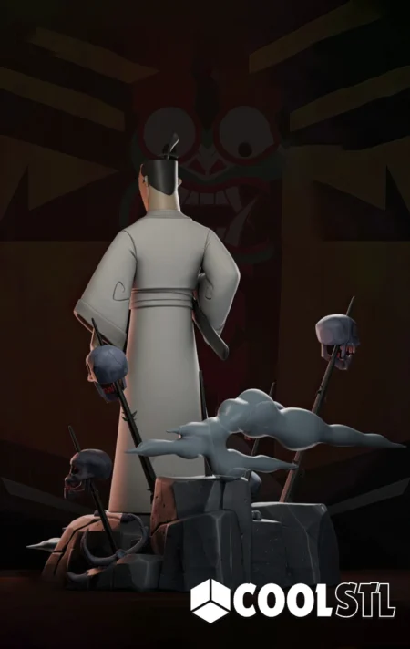 Samurai Jack STL File- 3D Printable (Digital Download)