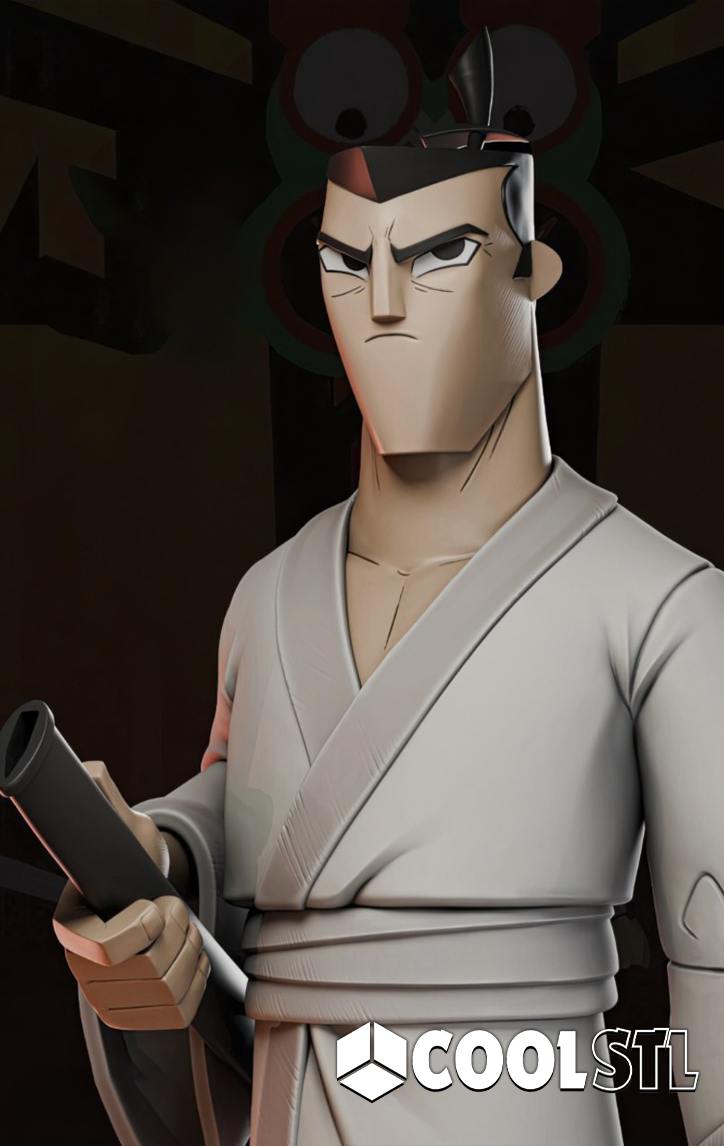 Samurai Jack STL File- 3D Printable (Digital Download)