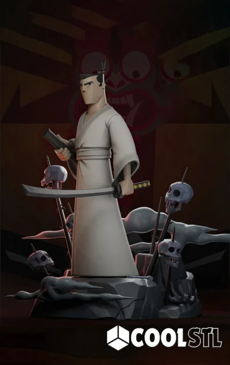 Samurai Jack STL File- 3D Printable (Digital Download)