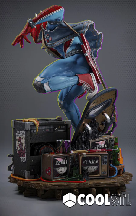 Spider Man Action Pose STL File- 3D Printable (Digital Download)