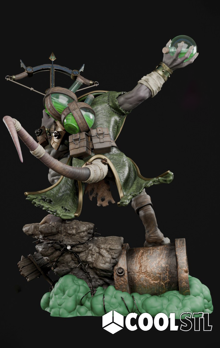 Twitch LOL The Plague Rat STL File- 3D Printable