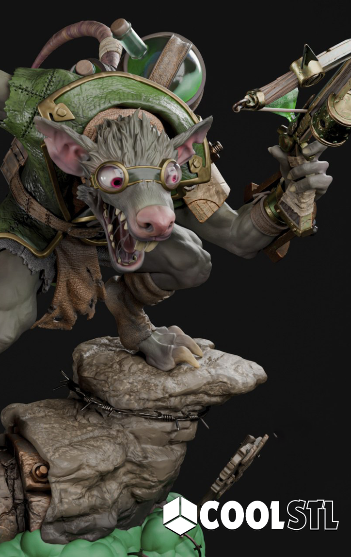 Twitch LOL The Plague Rat STL File- 3D Printable