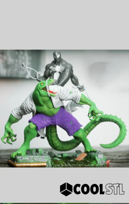 Lizard and Symbiote Spider Man STL File- 3D Printable
