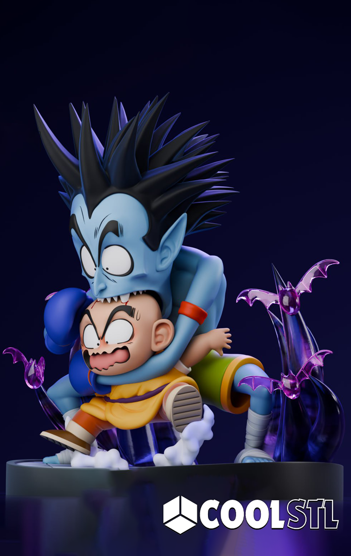 Krilin vs Vampire STL File- 3D Printable (Digital Download)