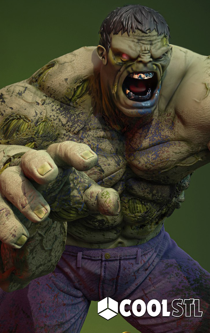 Zombie Hulk STL File- 3D Printable (Digital Download)