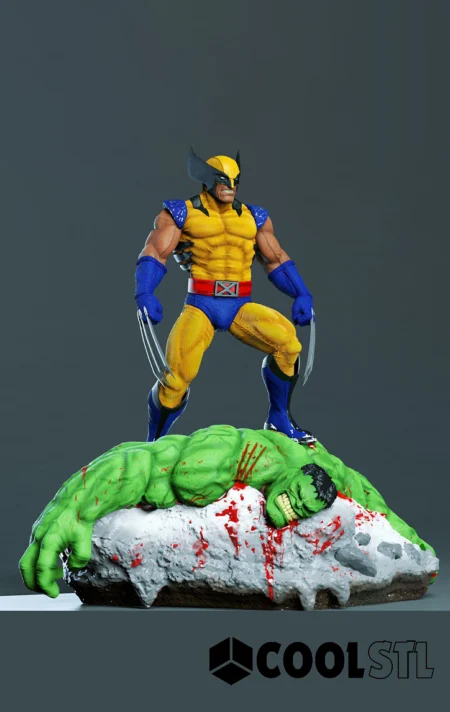 Wolverine vs Hulk STL File- 3D Printable (Digital Download)