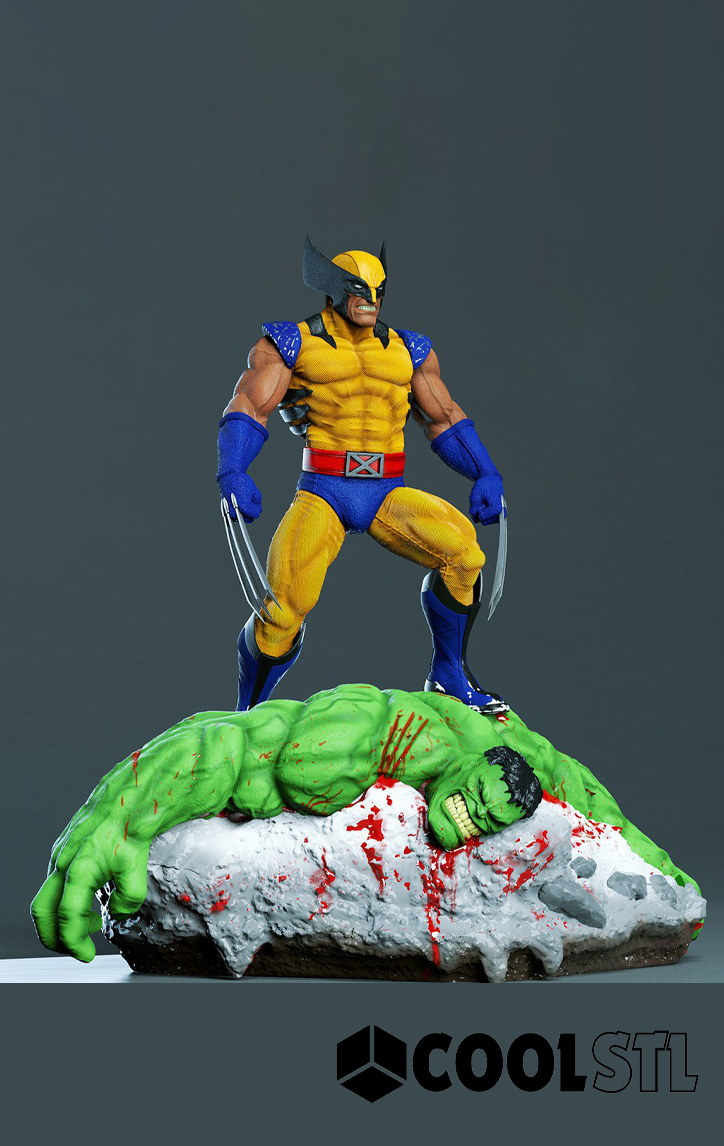 Wolverine vs Hulk STL File- 3D Printable (Digital Download)