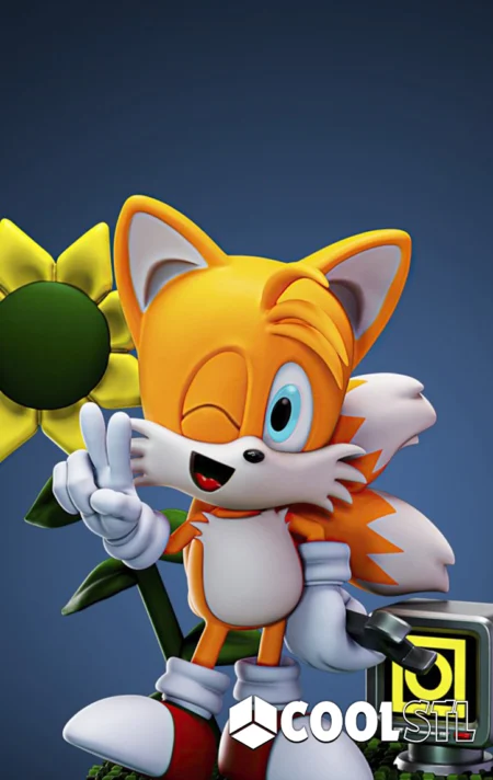 Tails Sonic Classic STL File- 3D Printable (Digital Download)