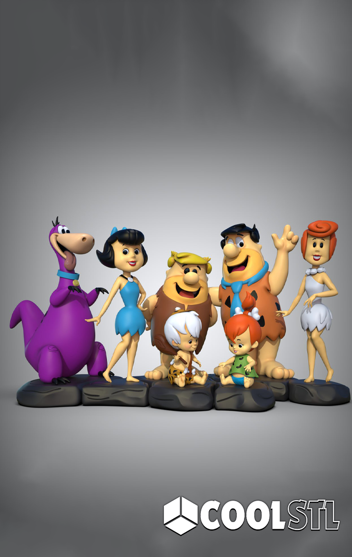 The Flintstones STL File- 3D Printable (Digital Download)