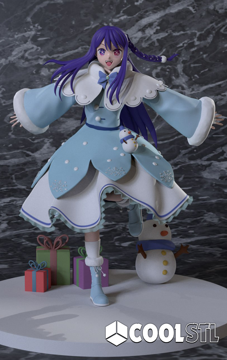 Christmas Ai Hoshino STL File- 3D Printable (Digital Download)