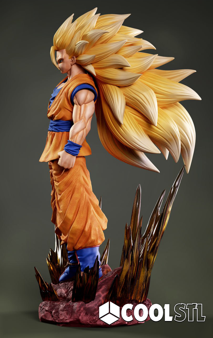 Goku SSJ3 STL File- 3D Printable (Digital Download)