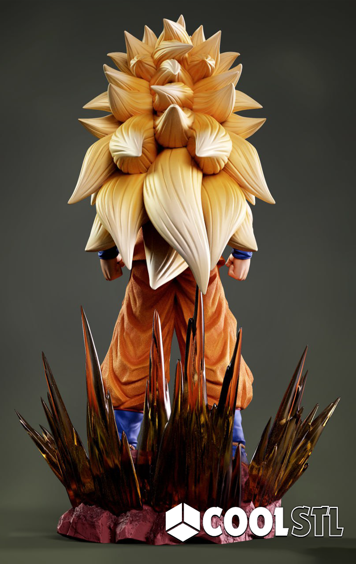 Goku SSJ3 STL File- 3D Printable (Digital Download)