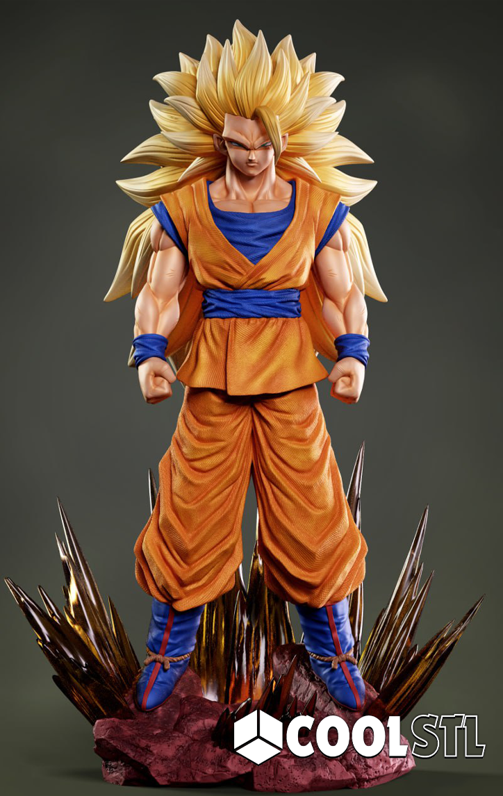 Goku SSJ3 STL File- 3D Printable (Digital Download)